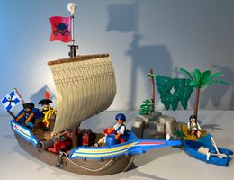Playmobil Kanonensegler, Pirateninsel und Schatzkiste