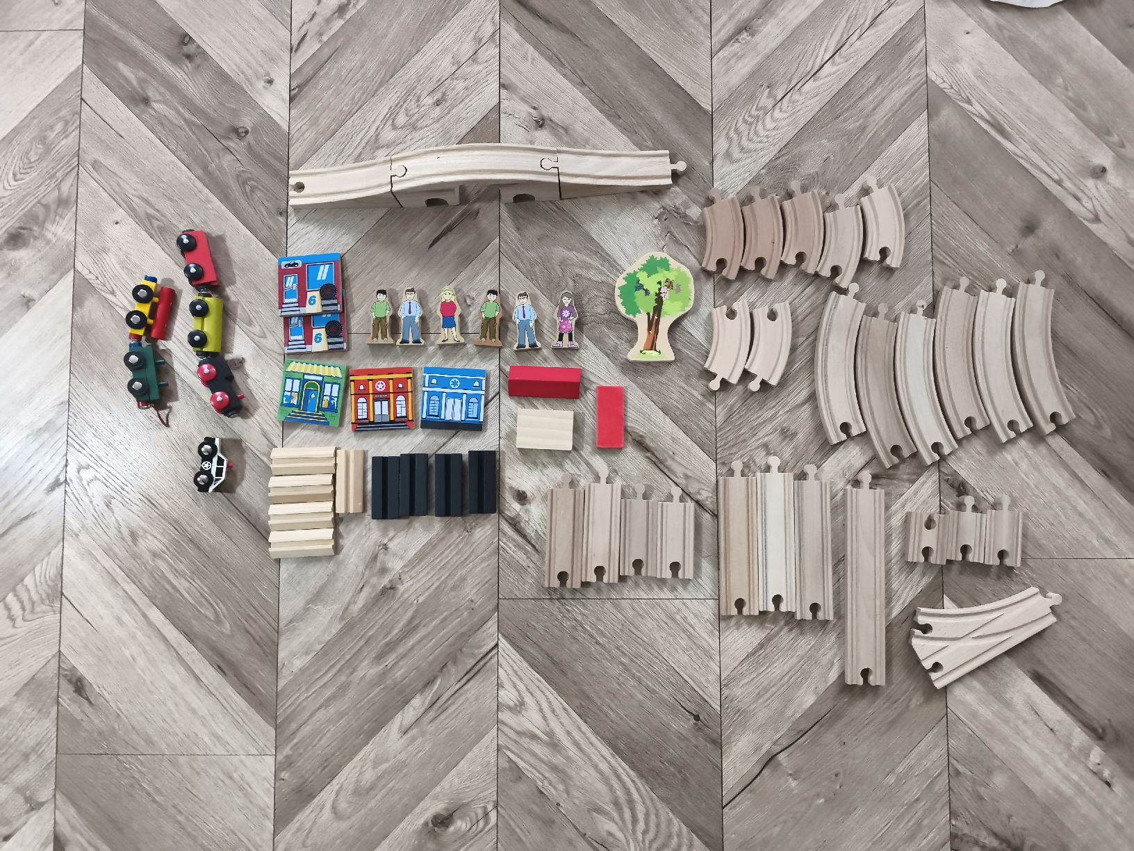 Jouets: Holz Eisenbahn Set – D'occasion à Ulisbach par Antikaffin