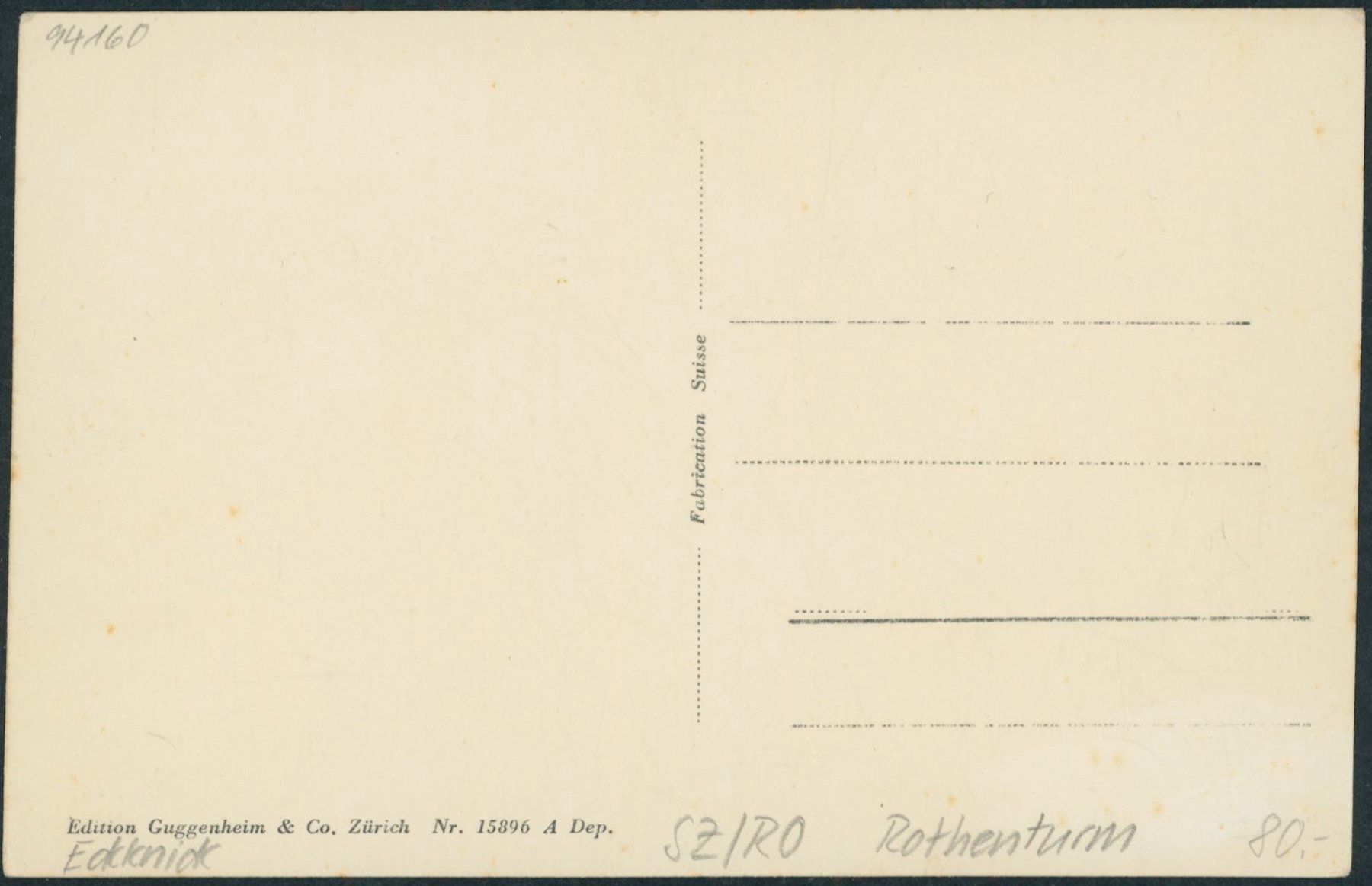 Cartoline postali: SZ Rothenthurm – Nuovo (secondo la descrizione) da Schindellegi venduto da masutka7 1