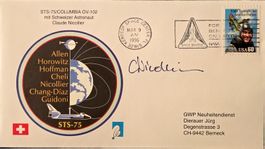 Raumfahrt Space OU Astronaut Claude Nicollier STS-75 Landung