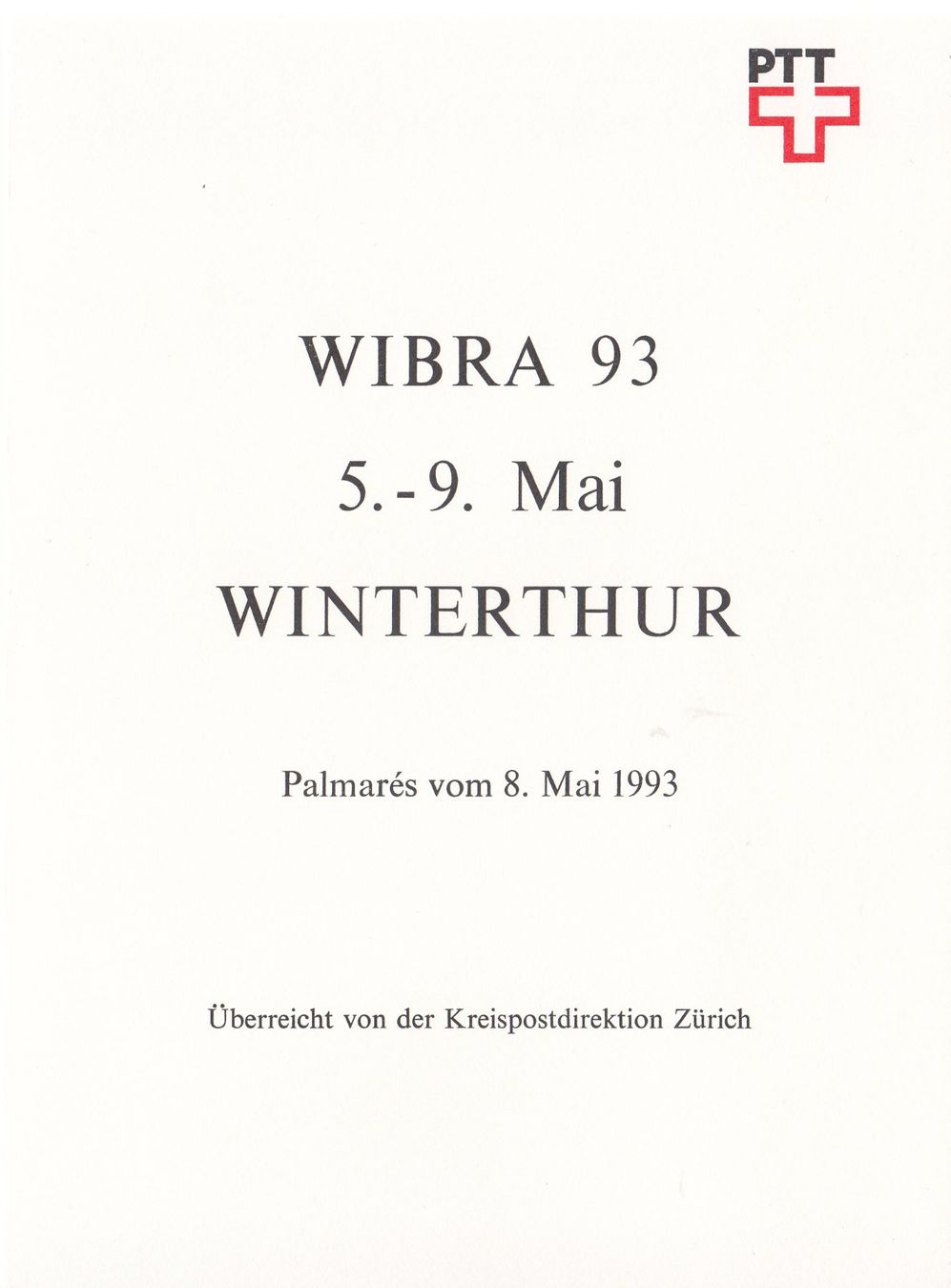 Tutti i francobolli: Wibra Winterthur 1993 – Usato da Bürglen TG venduto da StampGraf