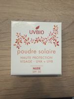 Uvbio poudre solaire haute protection visage uva + uvb nude