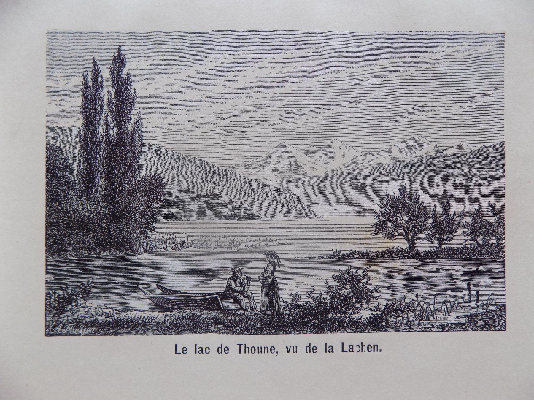 Incisioni: Lac de Thoune Thun Lachen – Usato da Risch venduto da Antikfee 2