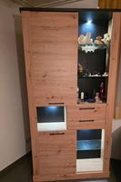 Moderne Vitrine Morel mit LED-Beleuchtung (Eiche-Optik)