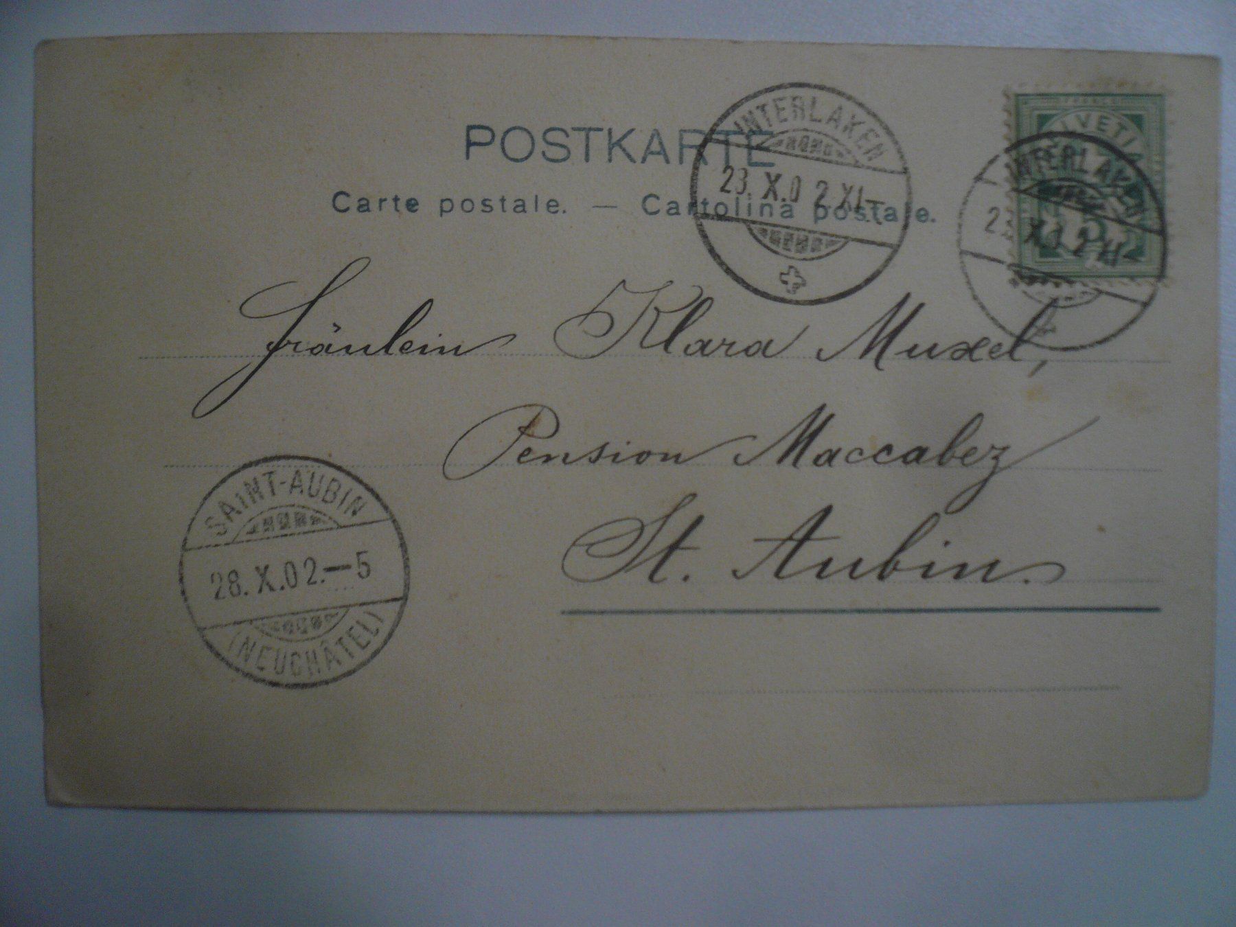 Cartoline postali: s/wAK INTERLAKEN, Höhestrasse – Usato da Oberhofen am Thunersee venduto da luuping99 1