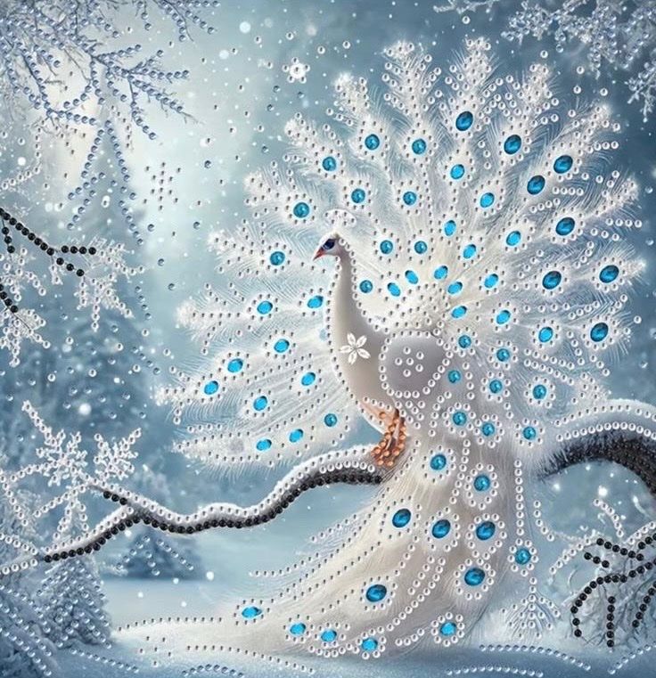 Kit bricolage: Diamond Painting: Pfau  30x30cm – Nuovo e nell'imballaggio originale da Teufenthal AG venduto da MeineSchatztruhe