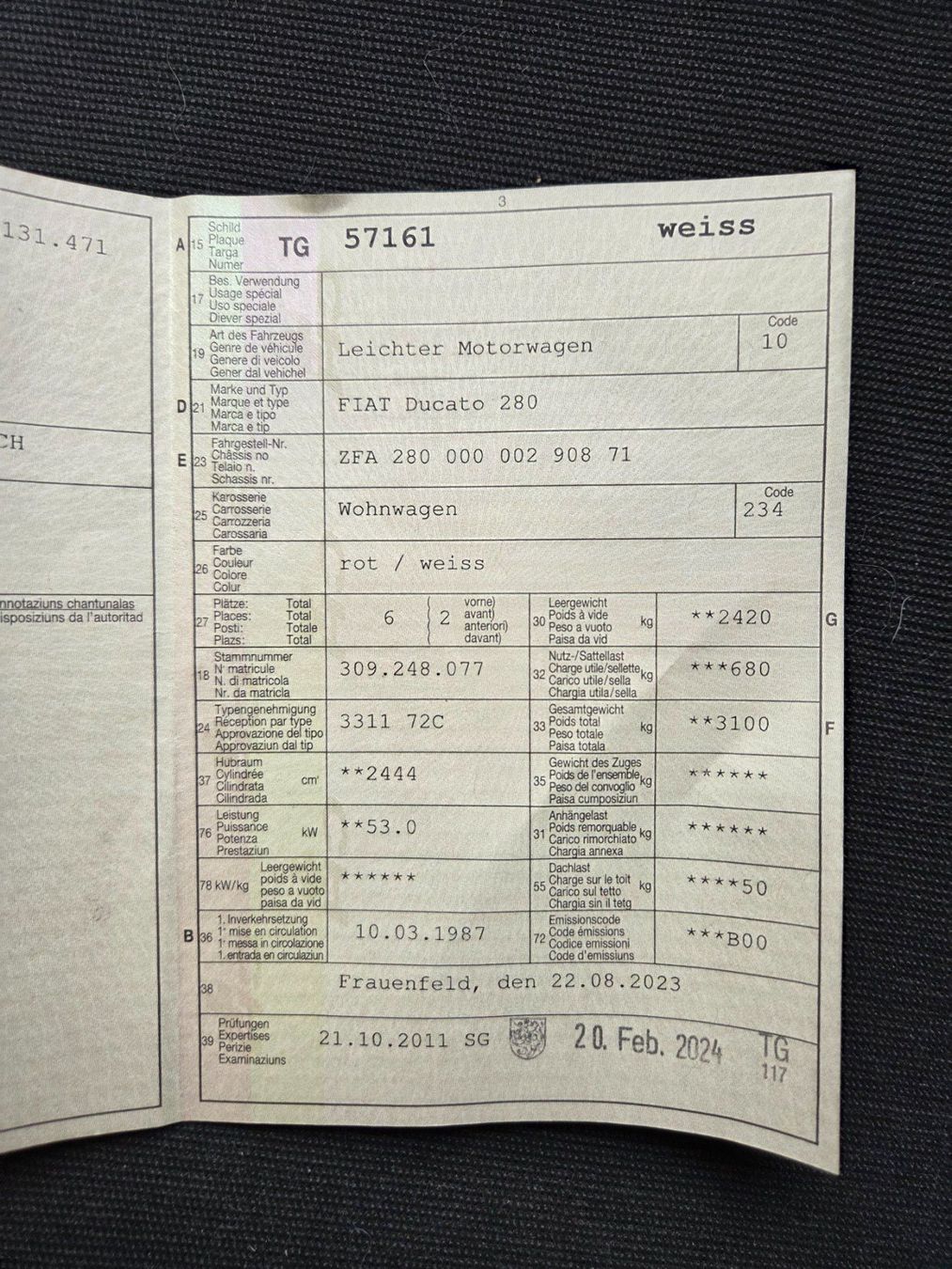 Fiat Veicoli da campeggio: Wohnmobil Hobby 600 – Usato da Lommis venduto da sheila-w 3