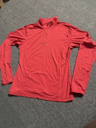 Descente Sportshirt rot mit Reissverschluss