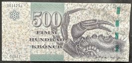 Island 500 Kronur Banknote - Seltenes Sammlerstück!