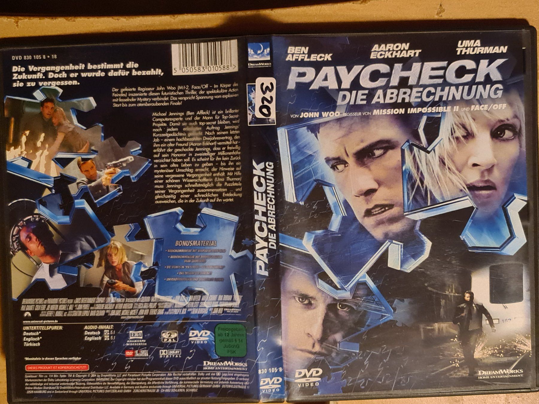Tutti i DVDs: Paycheck - Die Abrechnung (DVD) – Usato da Dintikon venduto da Vexi