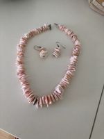 Halskette Muscheln Rosa mit Ohrringen, Sommer Look!