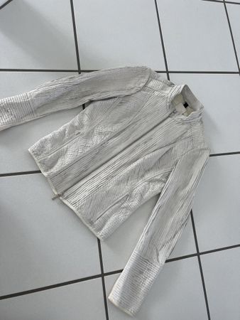 Weisse Lederjacke Milestone Gr. 38 beige