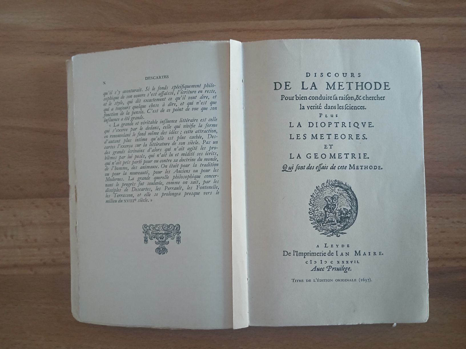 Libri: DESCARTES Discours de la Méthode Lettres - édition 1930 – Usato da Le Sentier venduto da arc_2thy 2