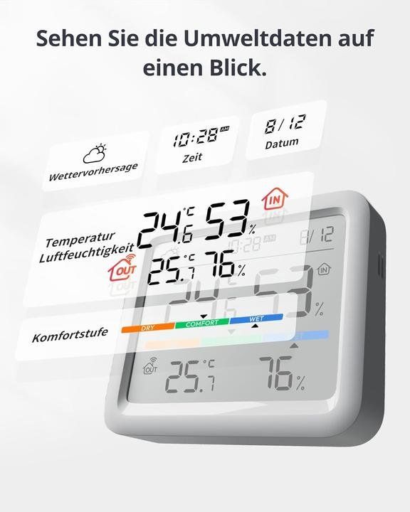 Misurare: SwitchBot Meter Pro inkl. Outdoor Sensor und Hub Mini – Nuovo (secondo la descrizione) da Meisterschwanden venduto da Soldi_88 2