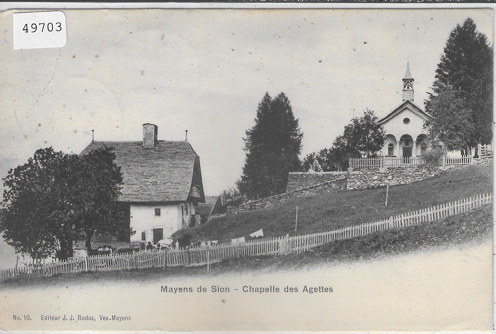 Cartoline postali: Mayens de Sion - Chapelle des Agettes – Usato da Ettingen venduto da Kartenplanet