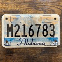 🇺🇸 U.S. Motorradnummer, Alabama M216783 - (18x10cm)