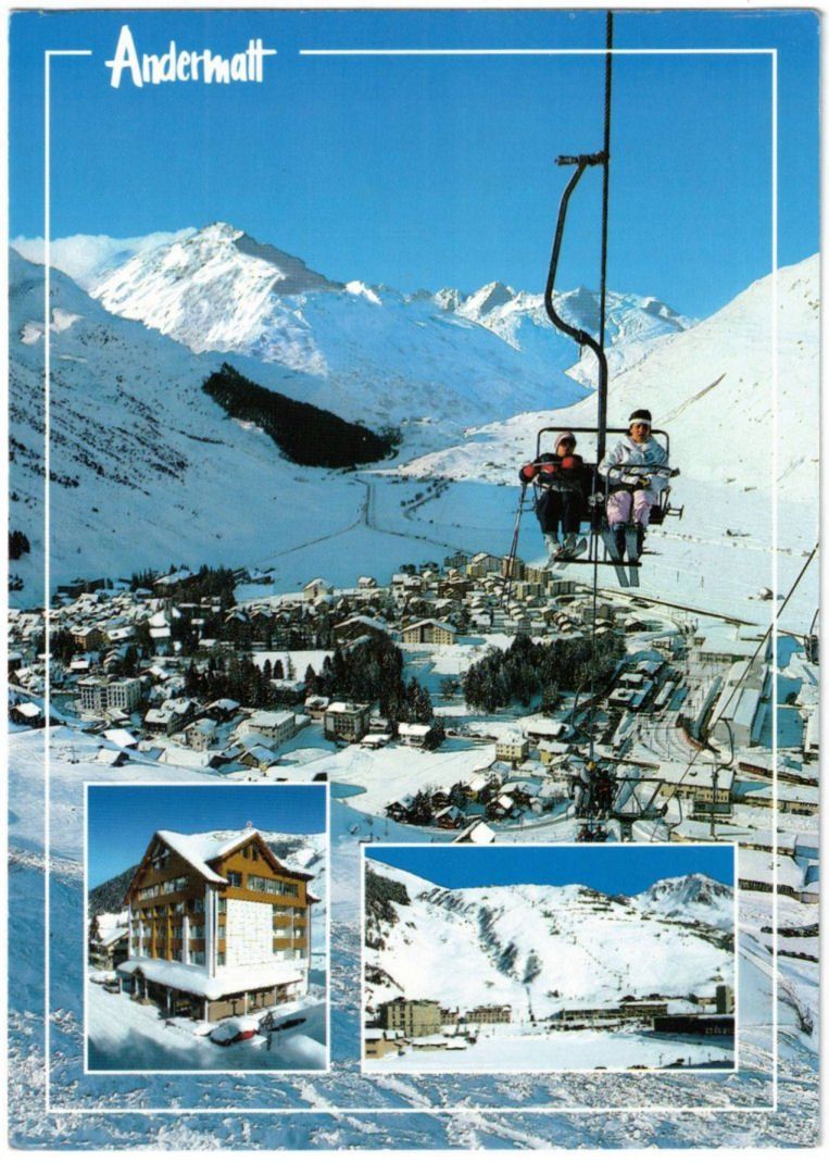 Cartoline postali: Andermatt - 3 Bild AK – Usato da Binningen venduto da Mountainrider