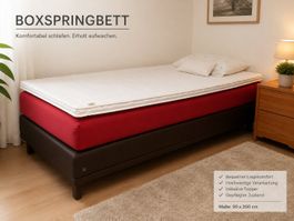 Boxspringbett mit Motor 90x200 inkl. Matratze und Topper