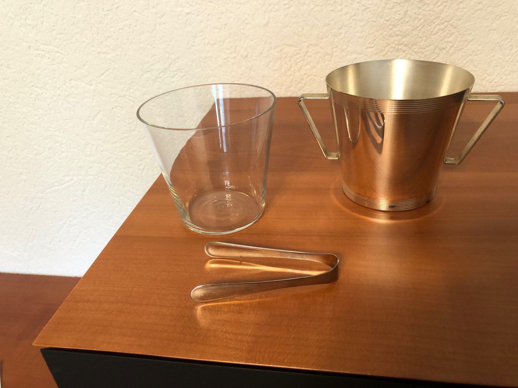 Schalen: schöner Eisbehälter mit Glaseinsatz & Zange - NEU – Neu (gemäss Beschreibung) aus Oberweningen von Hermes010 1
