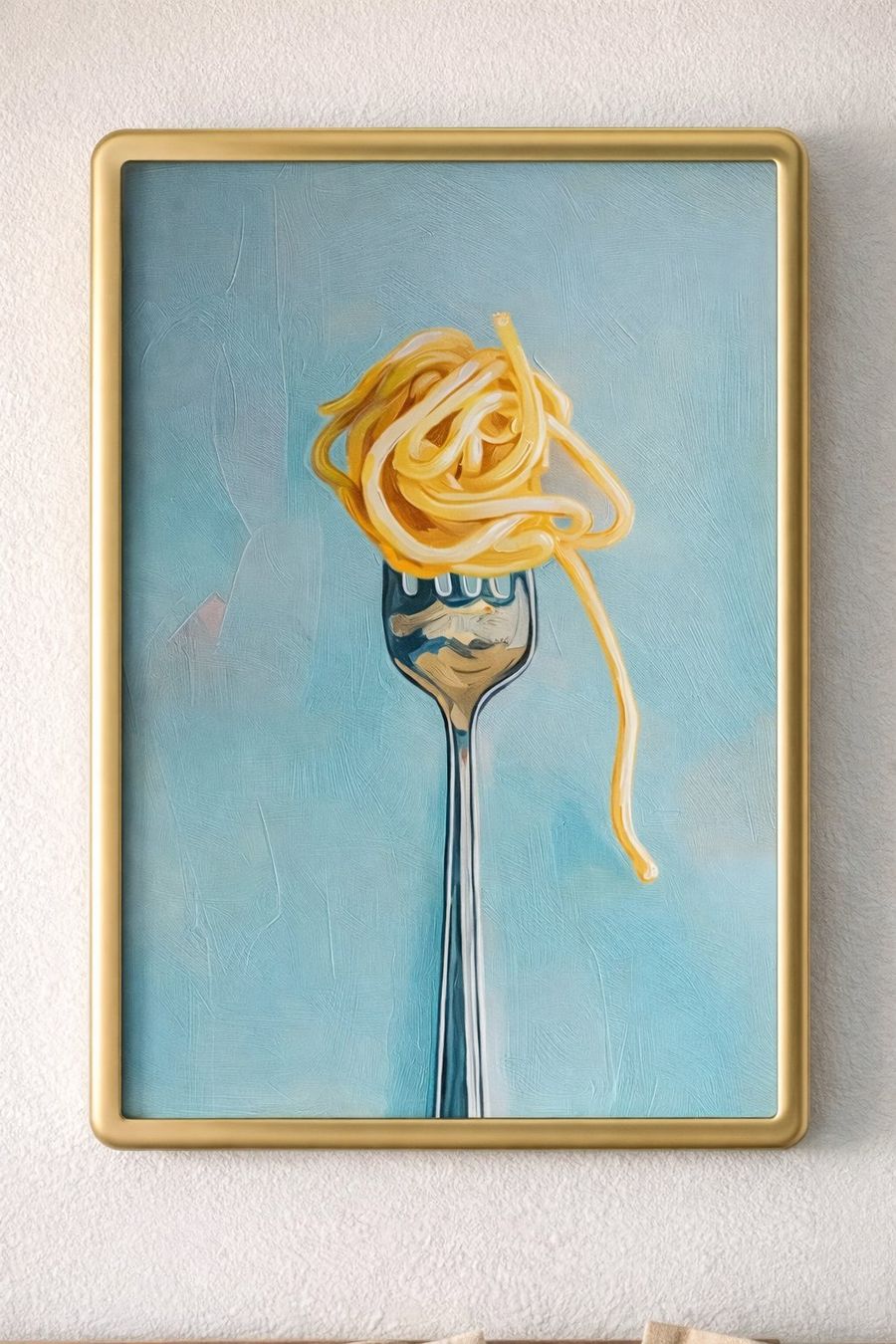 Poster & Bilder: Poster affiche Impression Bleu Spaghettis Vintage rétro déco – Neu und originalverpackt aus Meyrin von Nostalgica 1