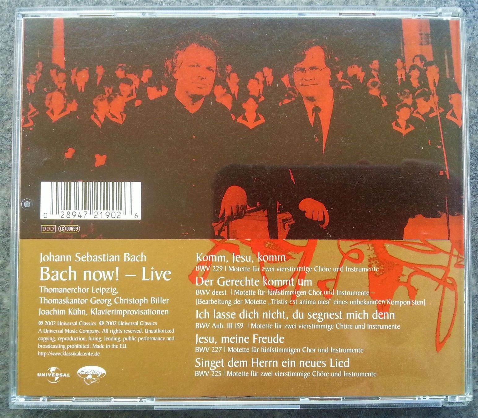 CD: CD Bach now! Live, 2002 – Usato da Oberriet SG venduto da Manick 3