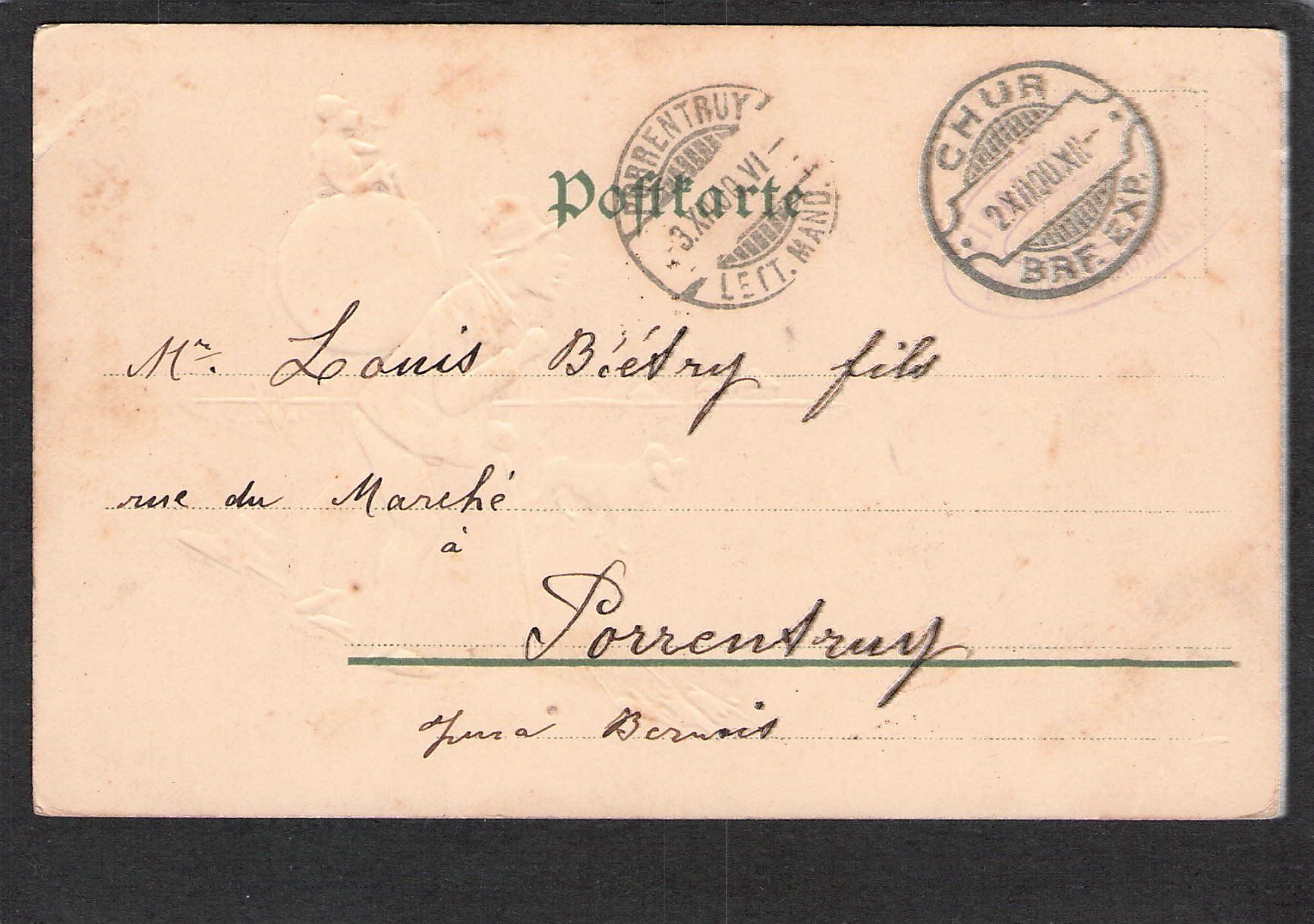 Cartoline postali: -Prägekarte 1900 – Usato da Reichenburg venduto da Pipo-67 1