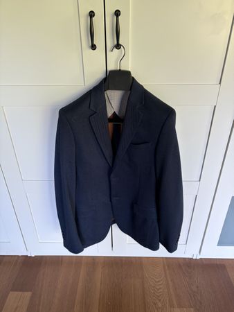 Jacket WE 46 Slim Fit dark blue herringbone used