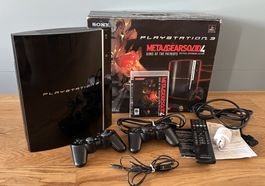 Sony PS3 Fat 500GB MGS4 Bundle OVP + 2 Controller + Remote