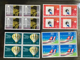 Schweiz 1979 Satz Sonderpostmarken Frühjahr 4er-Block postfr