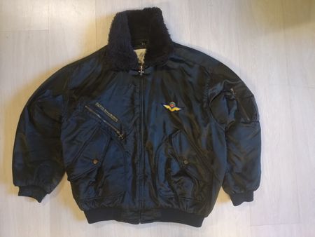 Blouson aviateur P.A.P.CO. noir taille XL vintage 