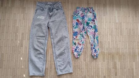 Jeanshose und Stoffhose