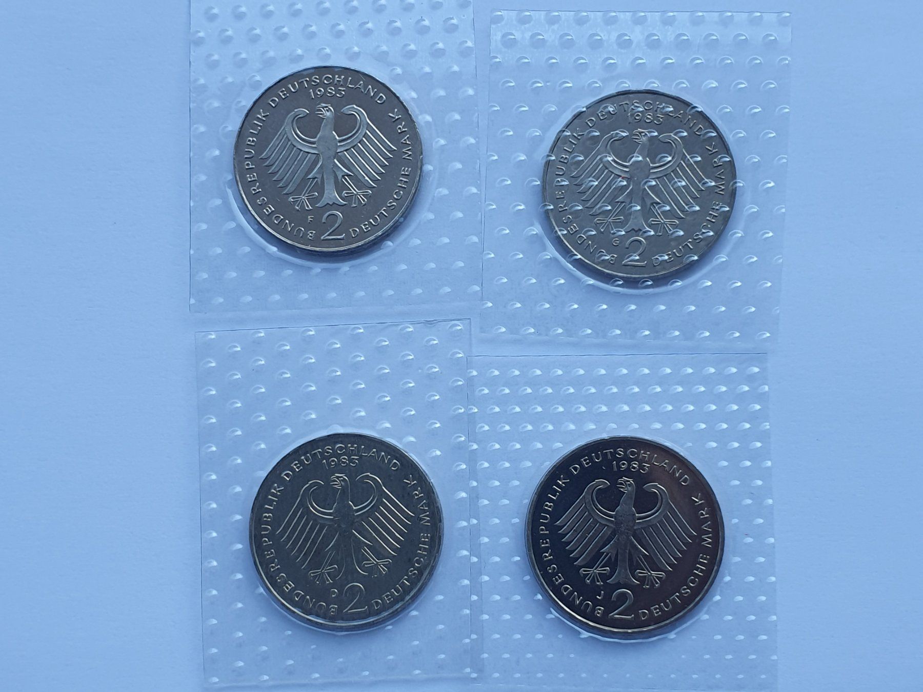 Tutti le monete: 2 DM 1983 Stgl D-F-G-J – Nuovo (secondo la descrizione) da Pravidondaz venduto da LVtik 1