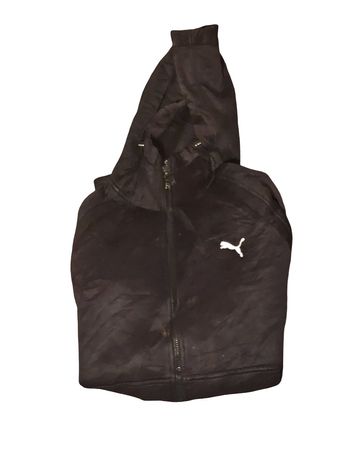 Felpa Puma XL Uomo con Zip e Cappuccio Nera  Grado B