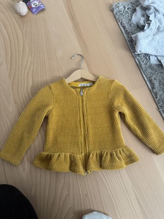 EMC Baby Zip-Up Cardigan, Mustard Yellow, Size 18 Months