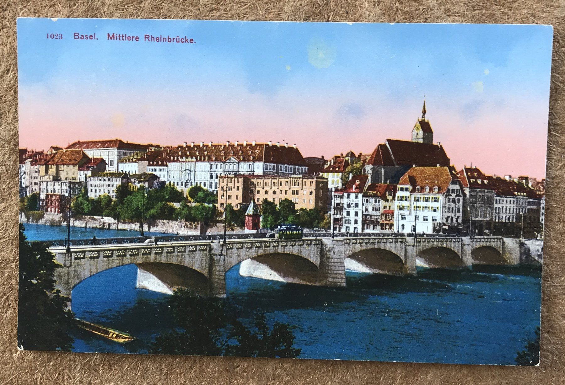 Cartoline postali: ANSICHTSKARTE BASEL MITTLERE RHEINBRÜCKE – Usato da Ostermundigen venduto da wini63