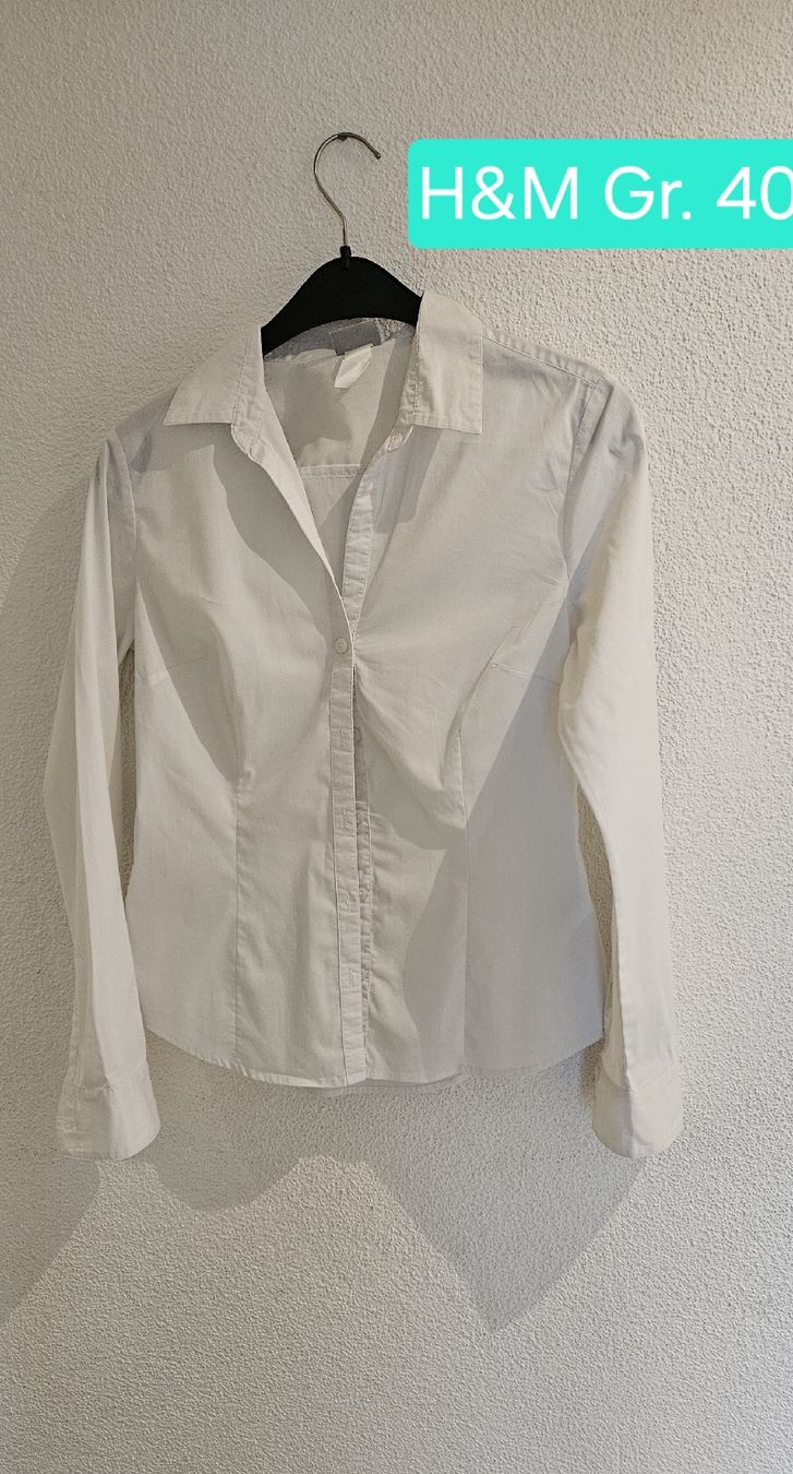 H&M Camicette: H&M Bluse, weiss, Grösse 40 – Usato da Walchwil venduto da Sandy08