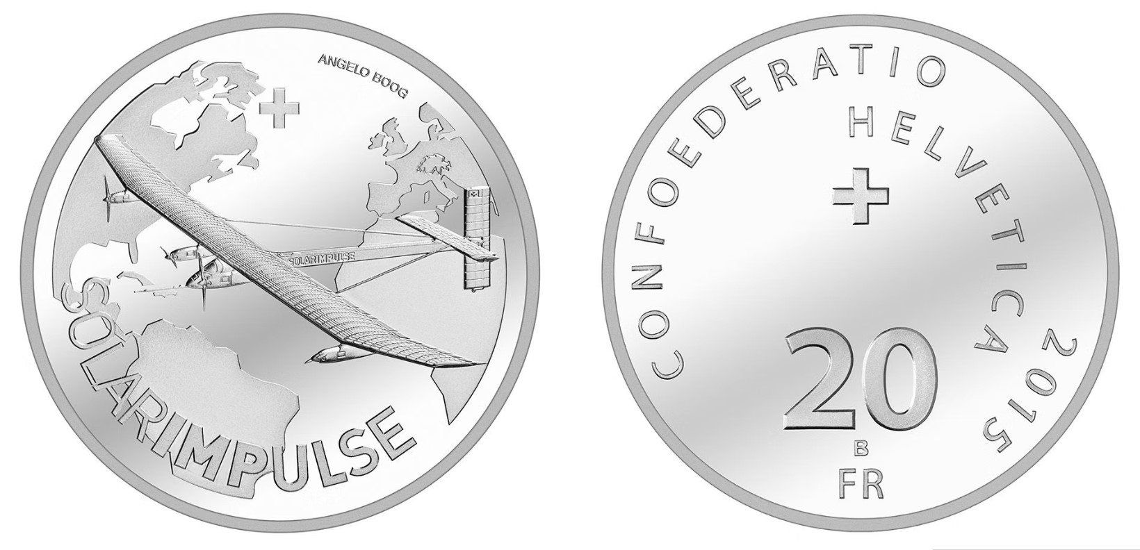 Tutti le monete: 2015. 20 FR. Solar Impulse. – Nuovo (secondo la descrizione) da Solothurn venduto da Numis_4500