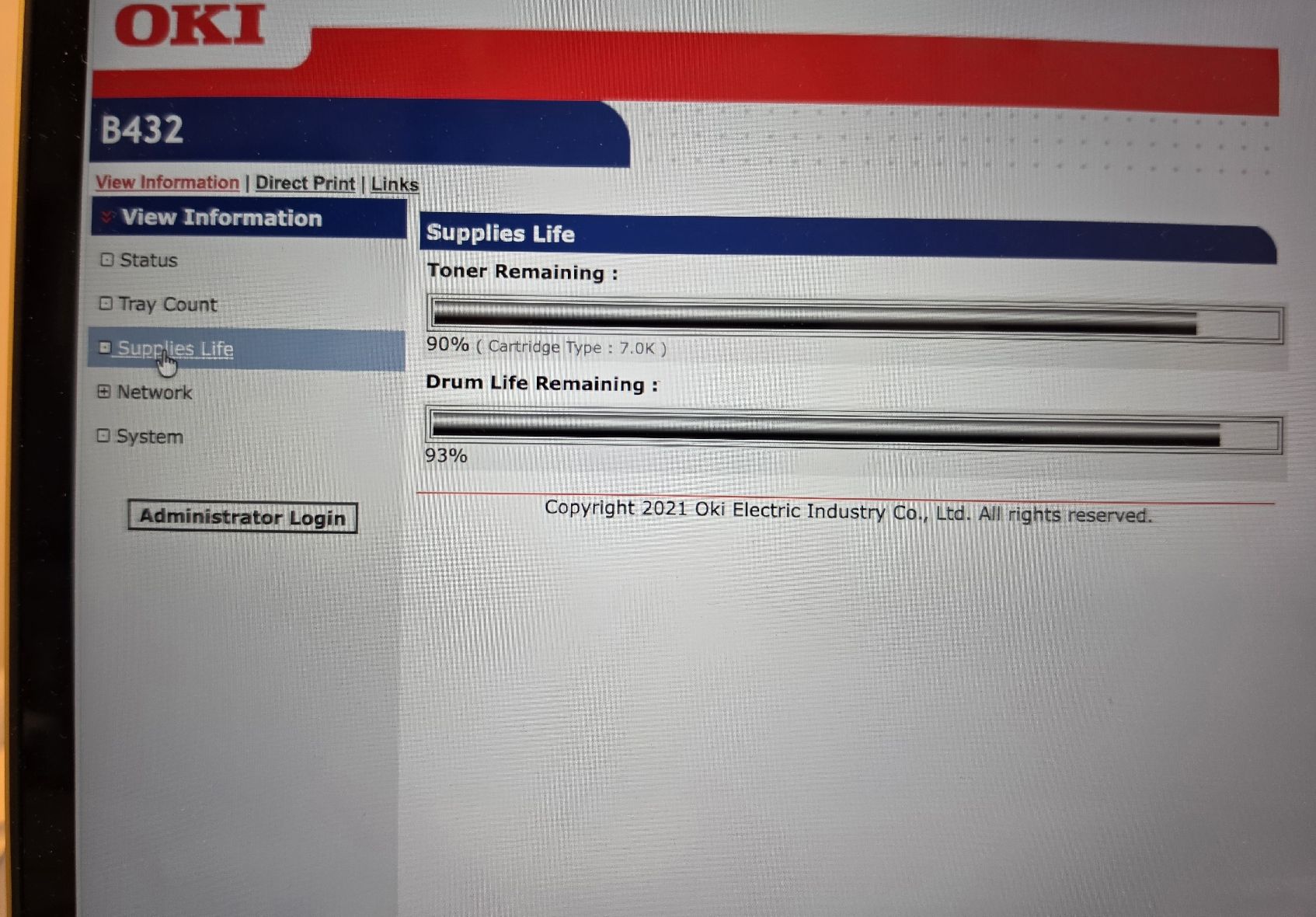 Oki Stampanti: OKI B432dn Laser, Schwarz-Weiss, inkl. WLAN – Usato da Henggart venduto da Natel 3