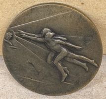 Antike Bronze Medaille 1933 Sport - Sammlerstück