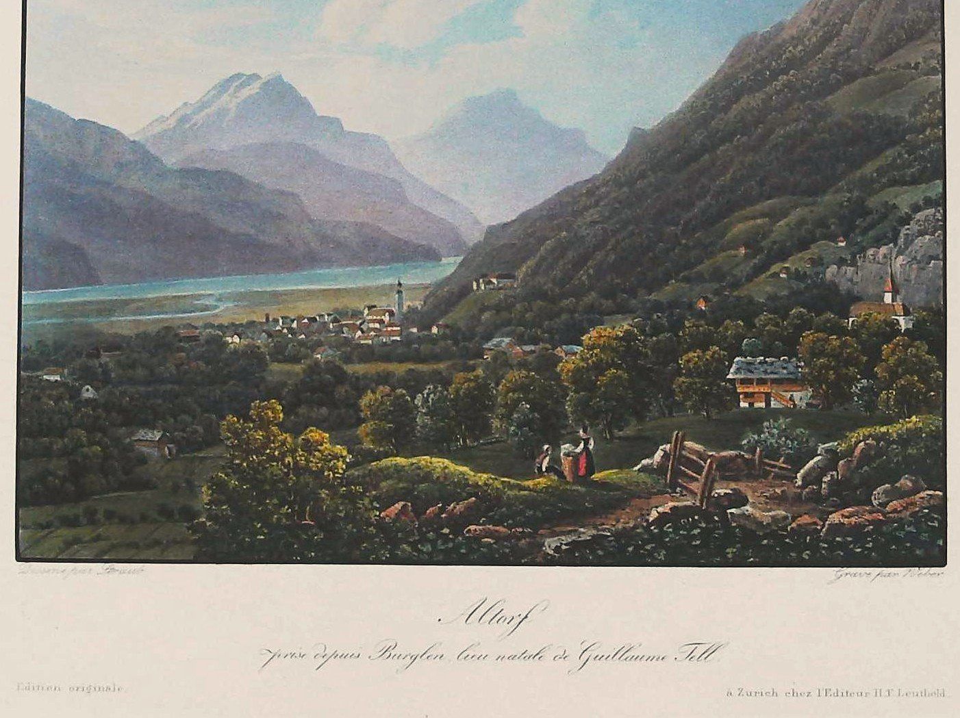 Stiche: Altdorf altkolorierte Aquatinta von Straub – Gebraucht aus Rafz von booksell 1