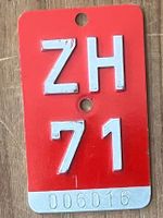 ZH 71 - VELONUMMER - FAHRRADSCHILD - PLAQUE DE VELO - ZH 71