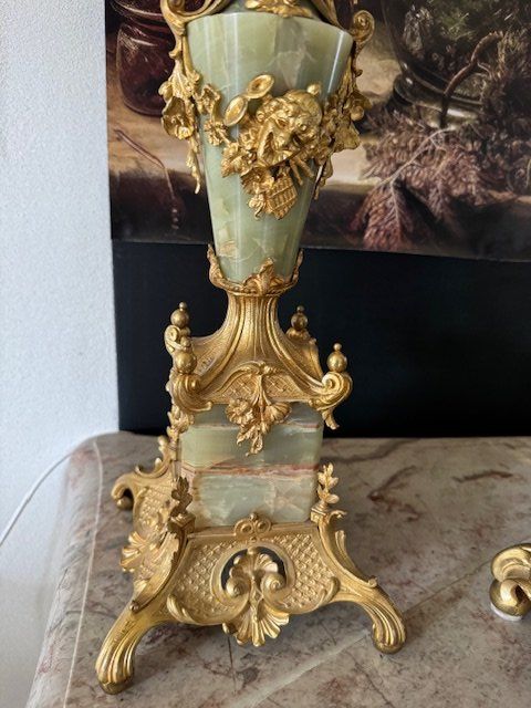 Camini: Prunk Pendule mit Kerzenleuchtern um 1880 – Usato da Burgdorf venduto da Tanthony 6