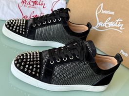 CHRISTIAN LOUBOUTIN Junior Spikes Leder Low Top Sneaker 41