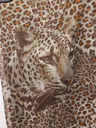 Leichter Leo-Schal / Foulard (Polyester) – Wie neu