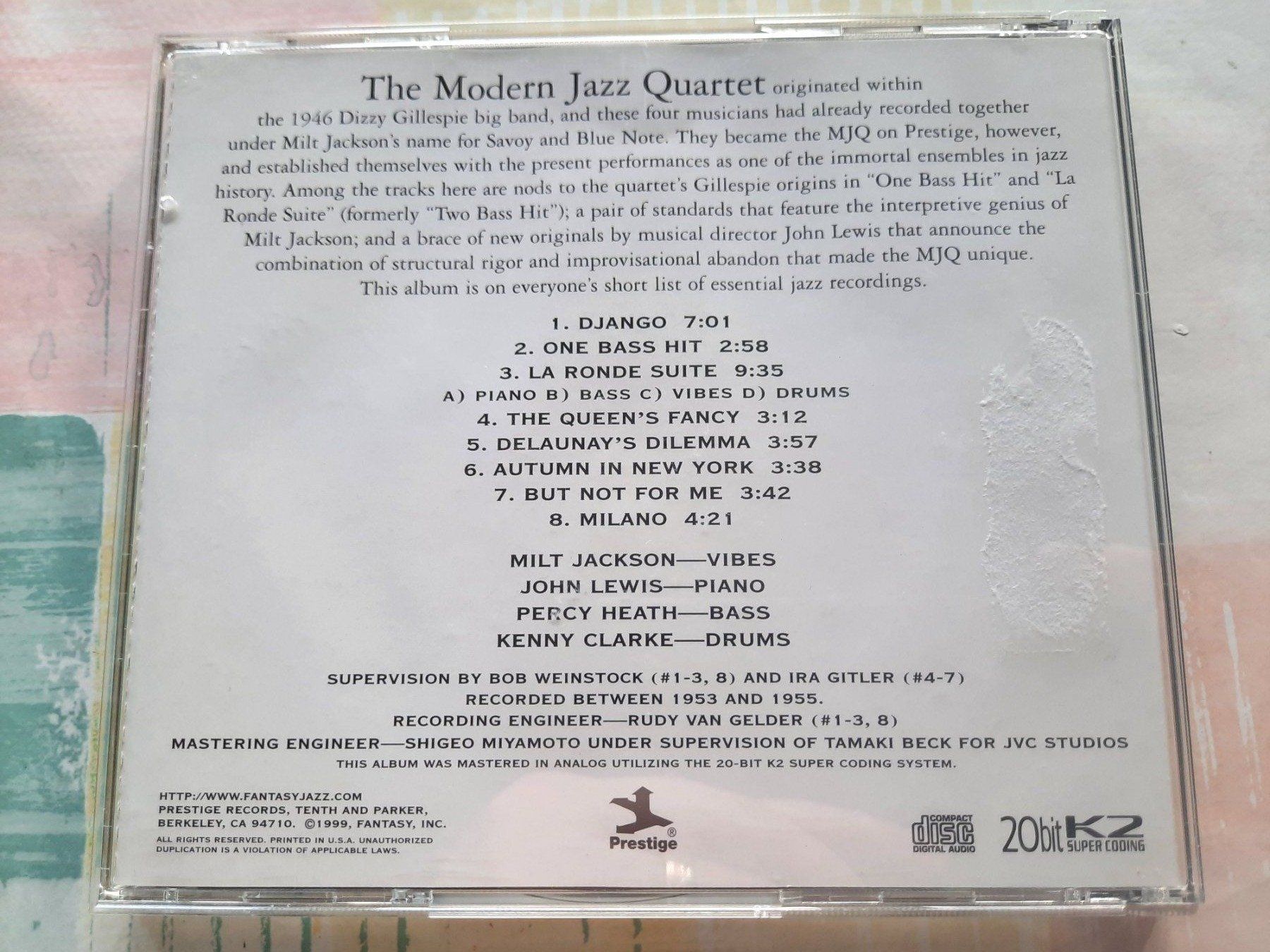 CD: Cd The Modern Jazz Quartet - Django Django Django – Usato da Pully venduto da bro_n52j 2