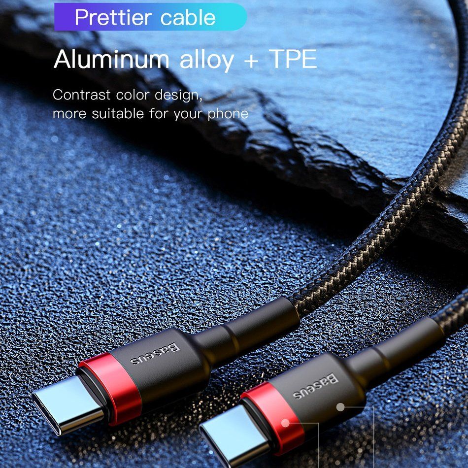 Cavi: Baseus Cafule Cable 100cm Type-C vers Type-C PD2.0 60W 3A – Nuovo e nell'imballaggio originale da Morges venduto da DigiAC 1