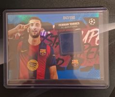 Ferran Torres 2025-26 Topps UCC Superstar Relic Blue Foil