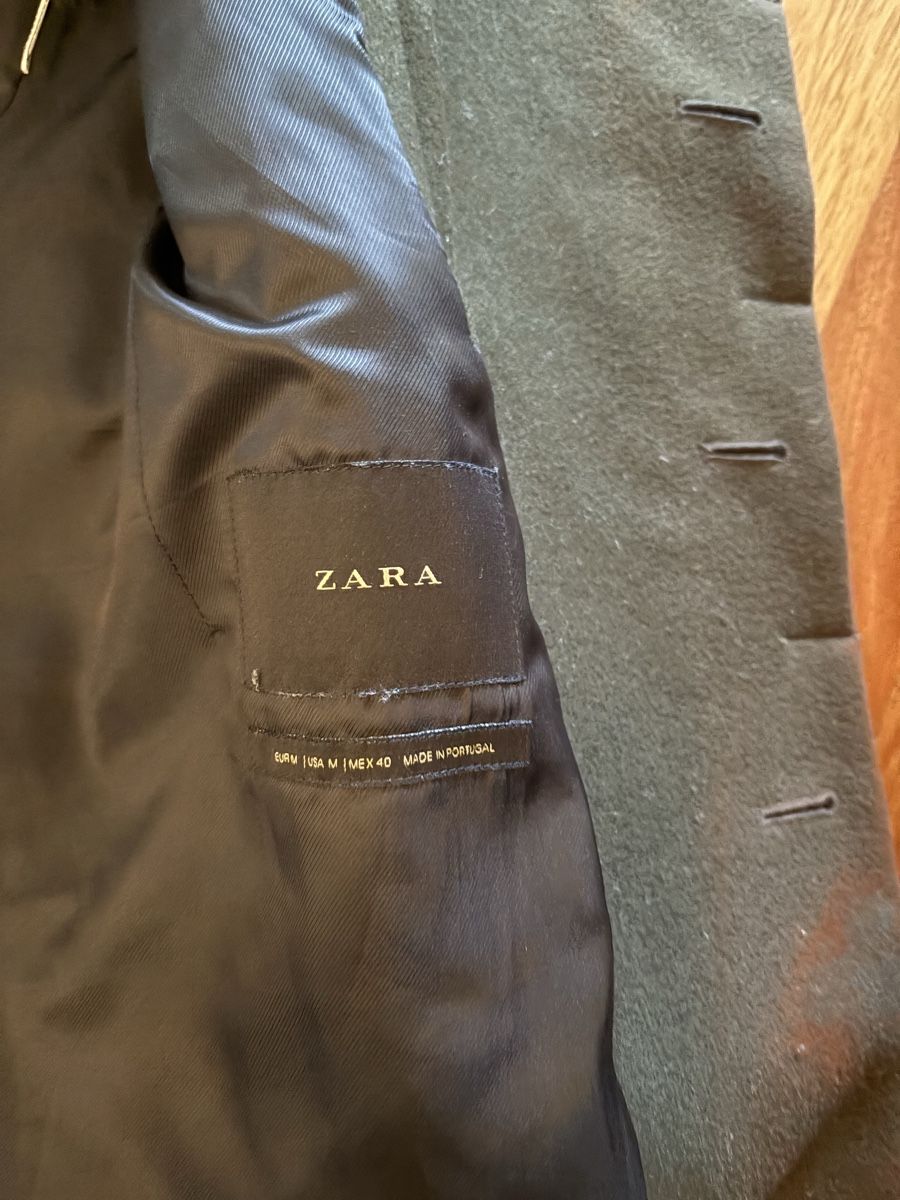 Zara Cappotti: ZARA Man Mantel Olive M – Usato da Zürich venduto da Nick345 1