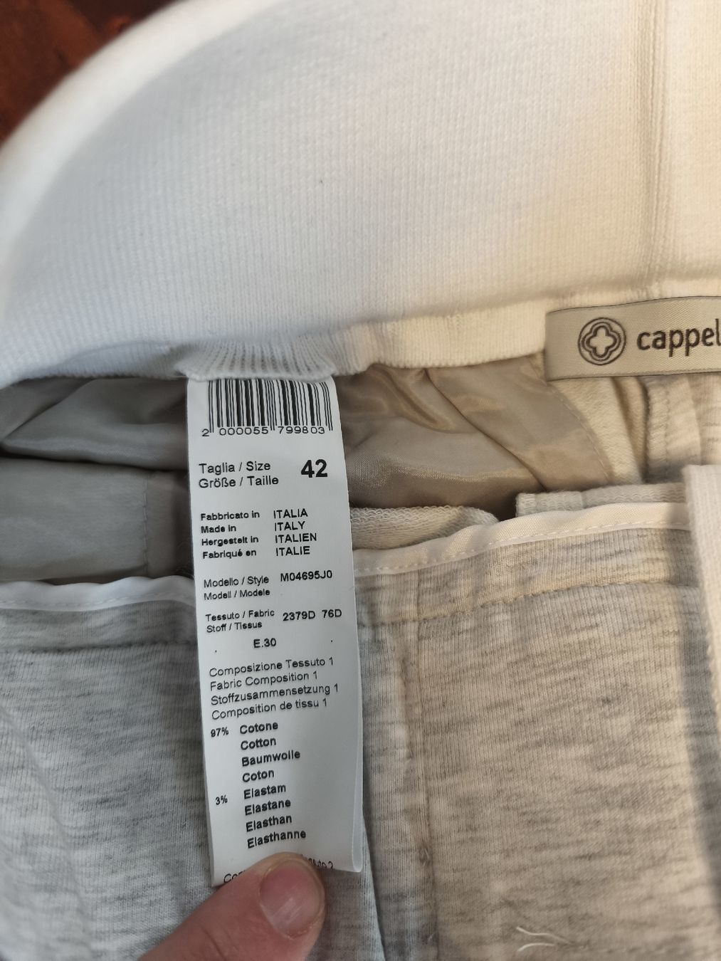 Cappellini Pantalons: Trennerhose, Grösse 38, Hellgrau, Cappellini – Neuf (Voir description) à Wohlen AG par art_9qvl 2