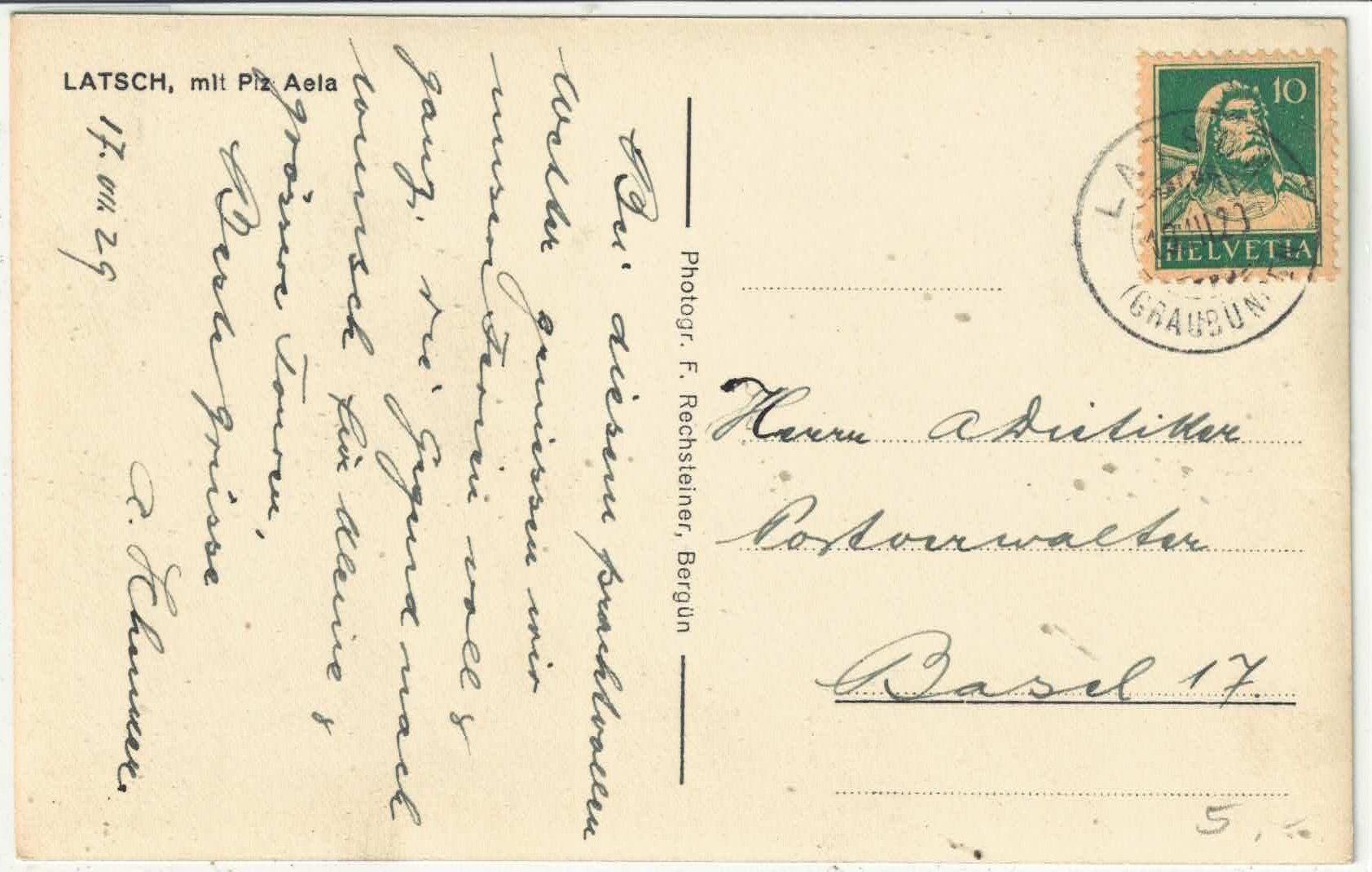 Cartoline postali: Latsch - Generalansicht – Usato da Ettingen venduto da Kartenplanet 1